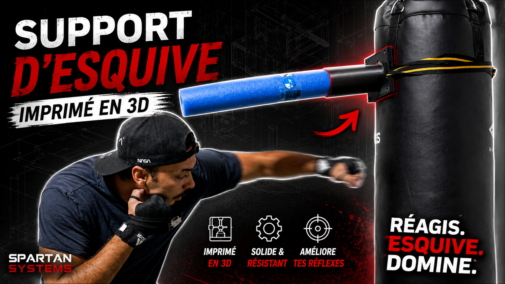 Dodge v1 — 3D Printed Boxing Training System